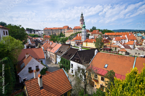 Cityscape of Cesky Krumlov in Czech Republic