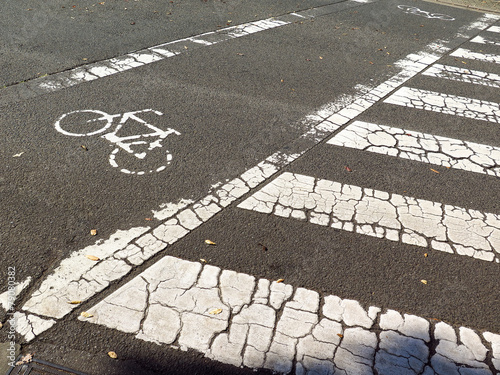 Bicycle Lane and Zebra Crossing