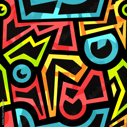 funny geometric seamless pattern