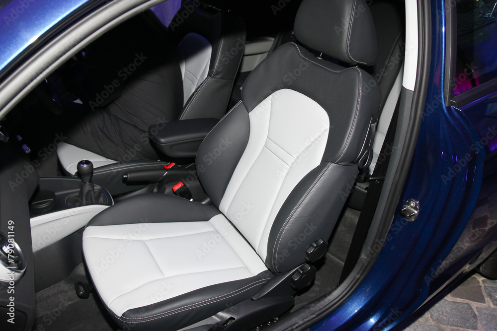 An interior of a nice car An interior of a nice car