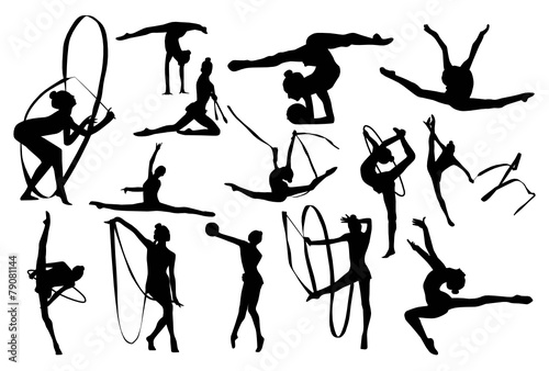 Gymnastics silhouettes