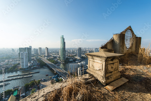 Bangkok view from abandon tower
