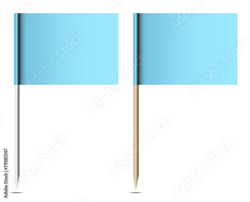 Two Blue Flags