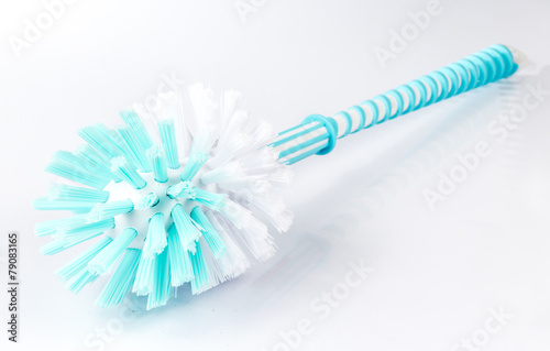 Blue and White Bristles Toilet Brush
