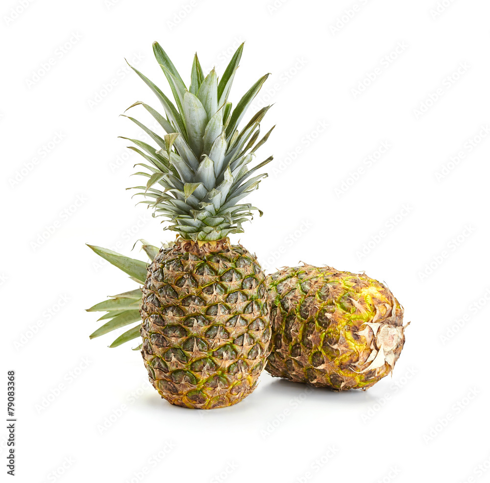 fresh pineapple on white background fresh pineapple on white background