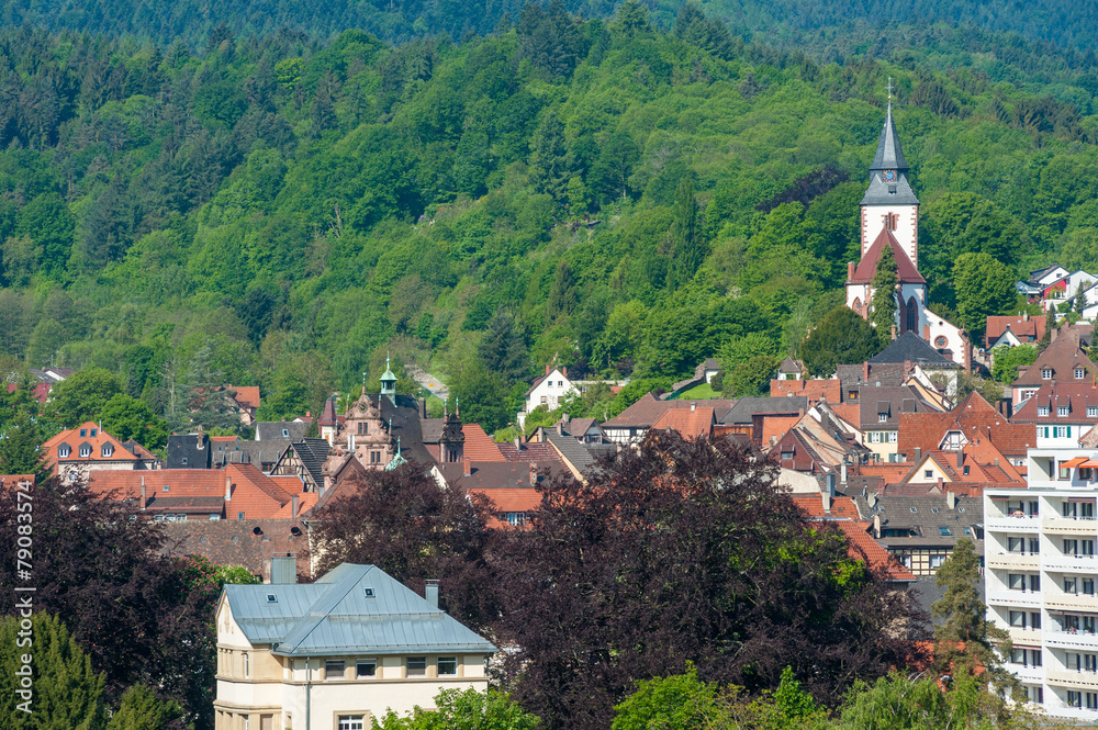 Stadtbild mit Liebfrauenkirche, Gernsbach