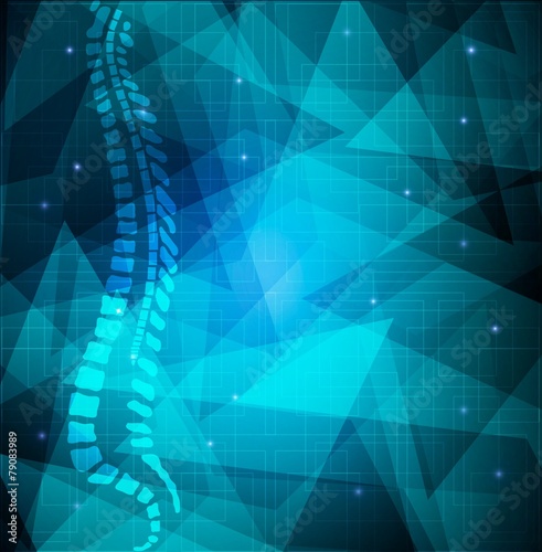 Backbone abstract blue background