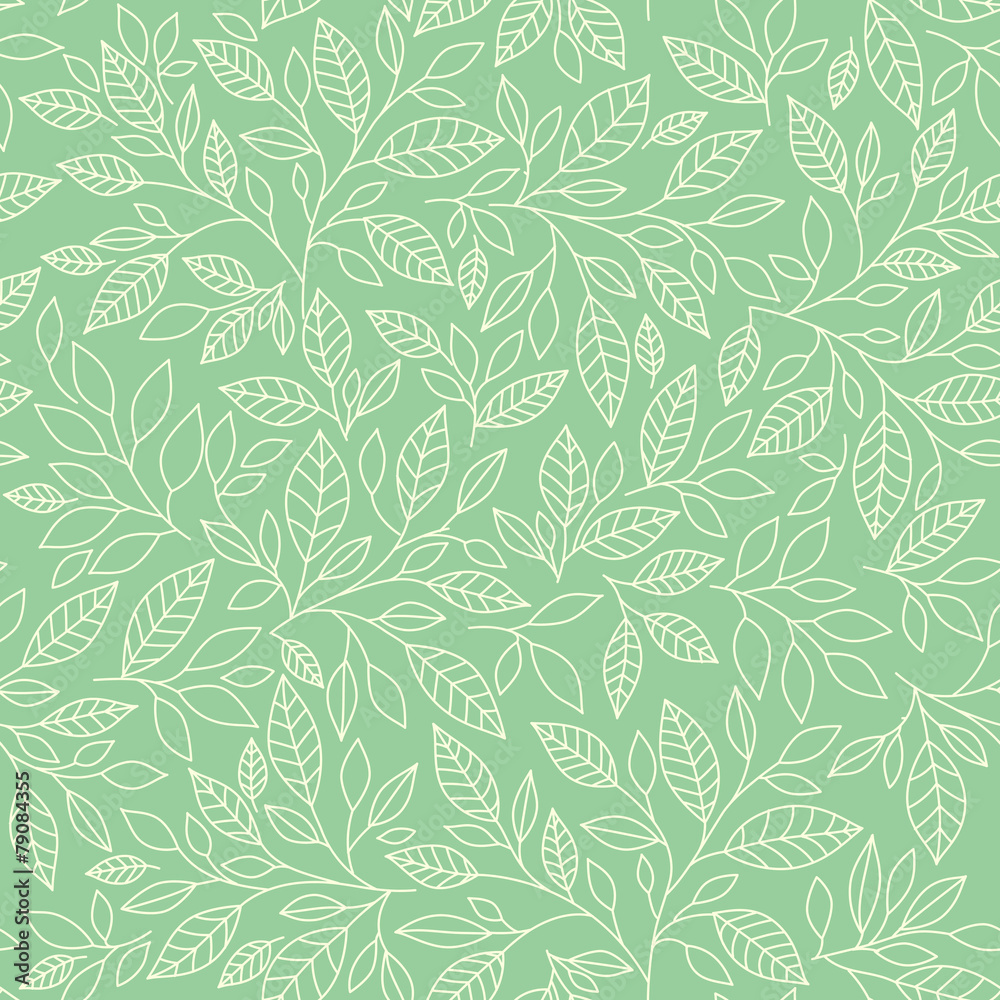 Seamless pattern, leaves on vinous background