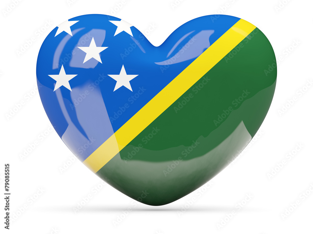 Heart shaped icon with flag of solomon islands Heart shaped icon with flag of solomon islands