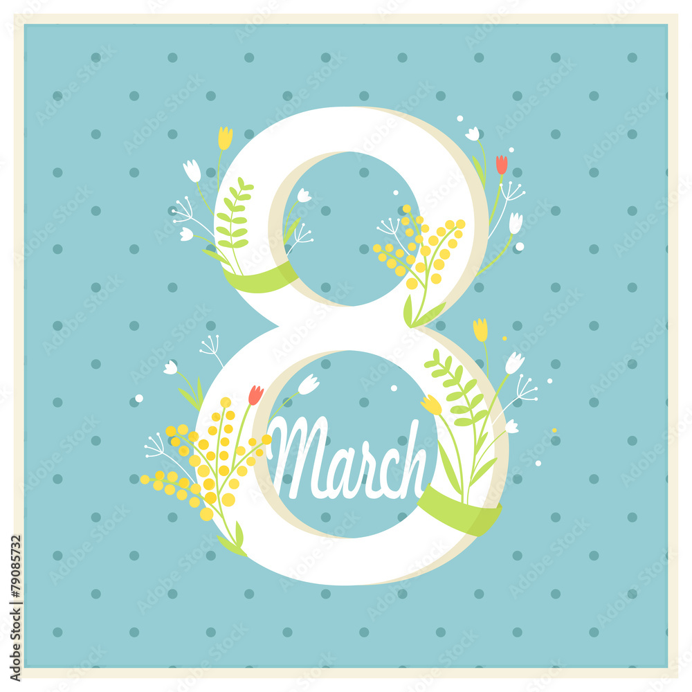 8 March Illustration. Women's Day 8 March Illustration. Women's Day
