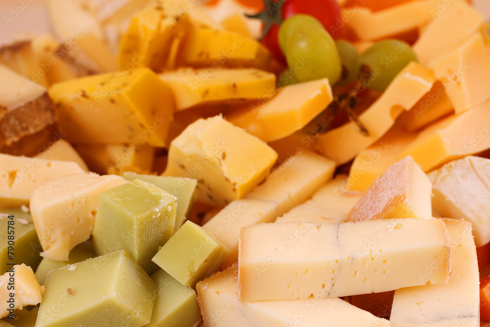 Fototapeta premium Cut cheese background