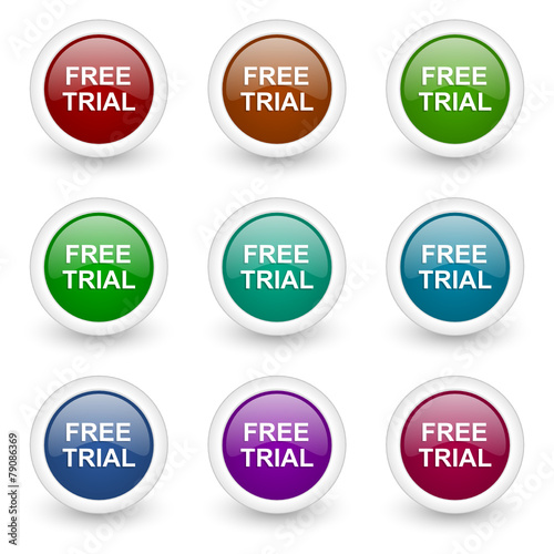 free trial vector icon set