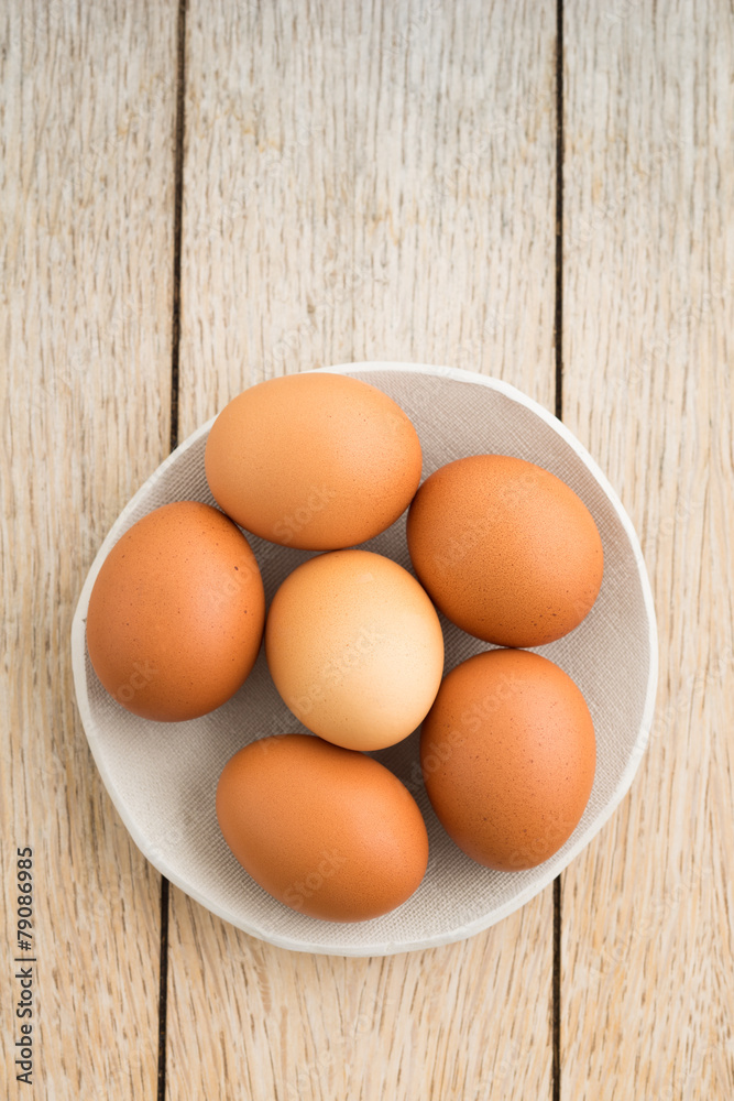 Eggs in a bowl