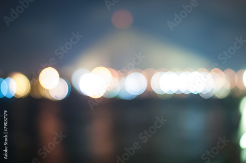 Blur light on the bridge