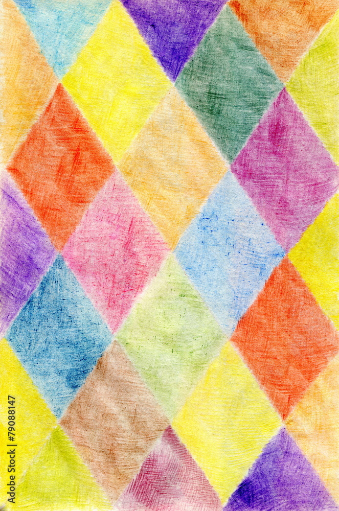 Abstract background drawn with colored pencils Abstract background drawn with colored pencils