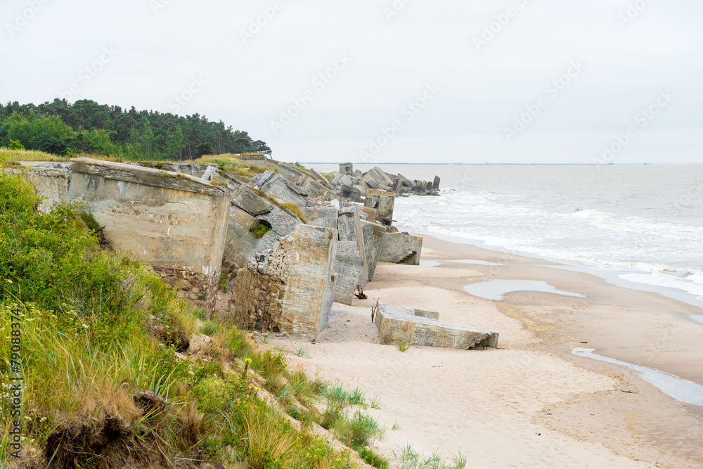Demolished military fortifications in Liepaja,