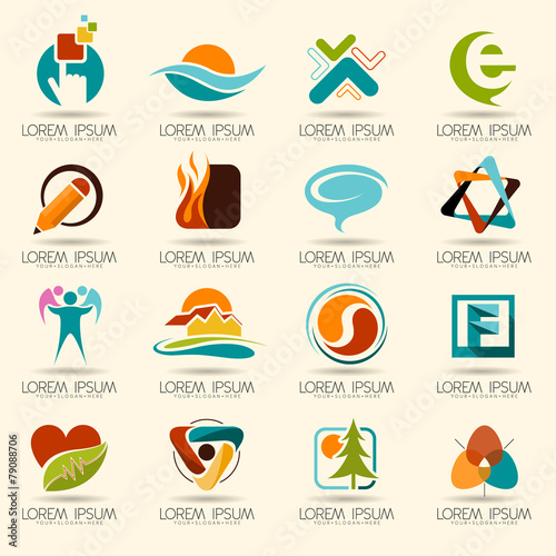 Abstract logo web Icon and globe vector symbol