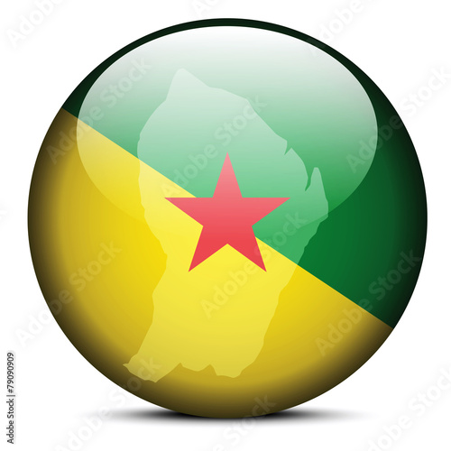 Map on flag button of French Guiana Free Download Map on flag button of French Guiana - GFXLoad