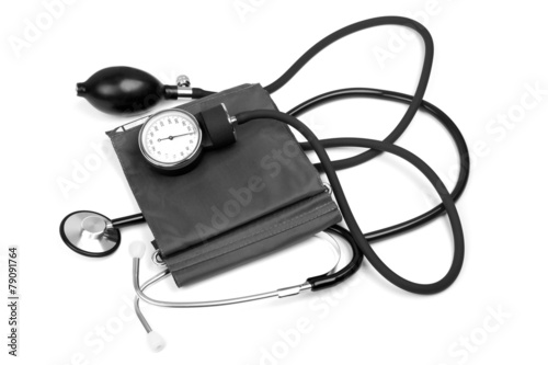 medicine object. blood pressure with stethoscope photo