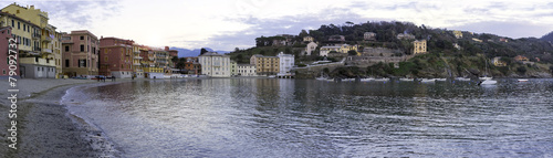 Sestri (GE), Golfo del Silenzio, panorama 180°. Color image