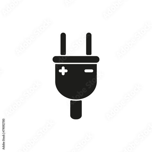 The electric plug icon. Electric Plug symbol. Flat