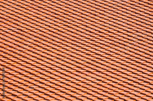 Red Clay Tile Roof as background