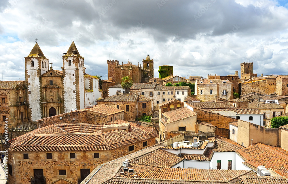 Panoramic view of Caceres, Extremadura, Spain
