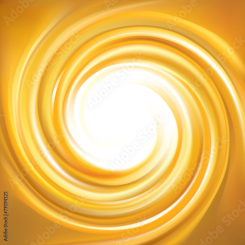 Vector swirling backdrop vivid yellow color