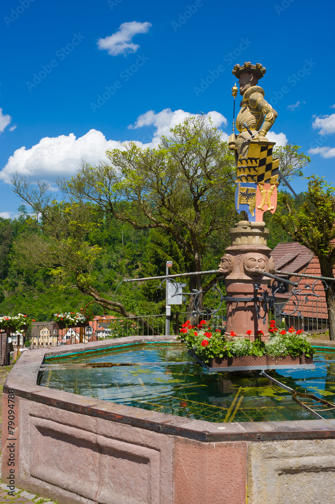 Obraz premium Marktbrunnen Wildberg