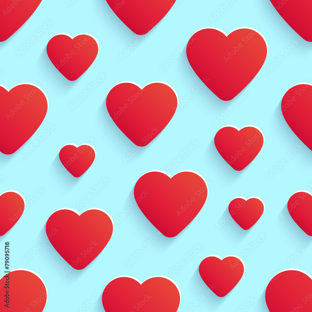 Vector seamless pattern for Valentine's Day with hearts Vector seamless pattern for Valentine's Day with hearts