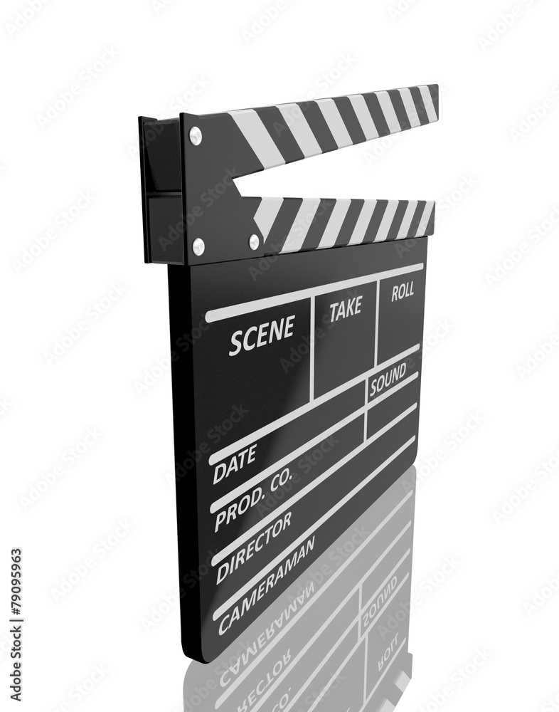 Obraz premium Clapper board on white background