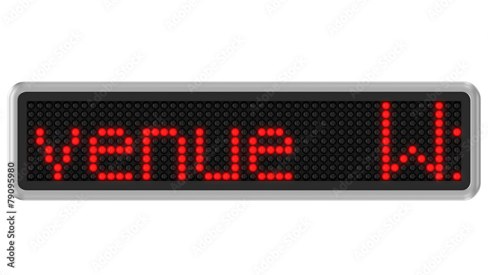 4K - Led dot display with welcome text message