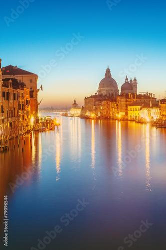 The beautiful night view of the famous Grand Canal in Venice, It © Jarek Pawlak