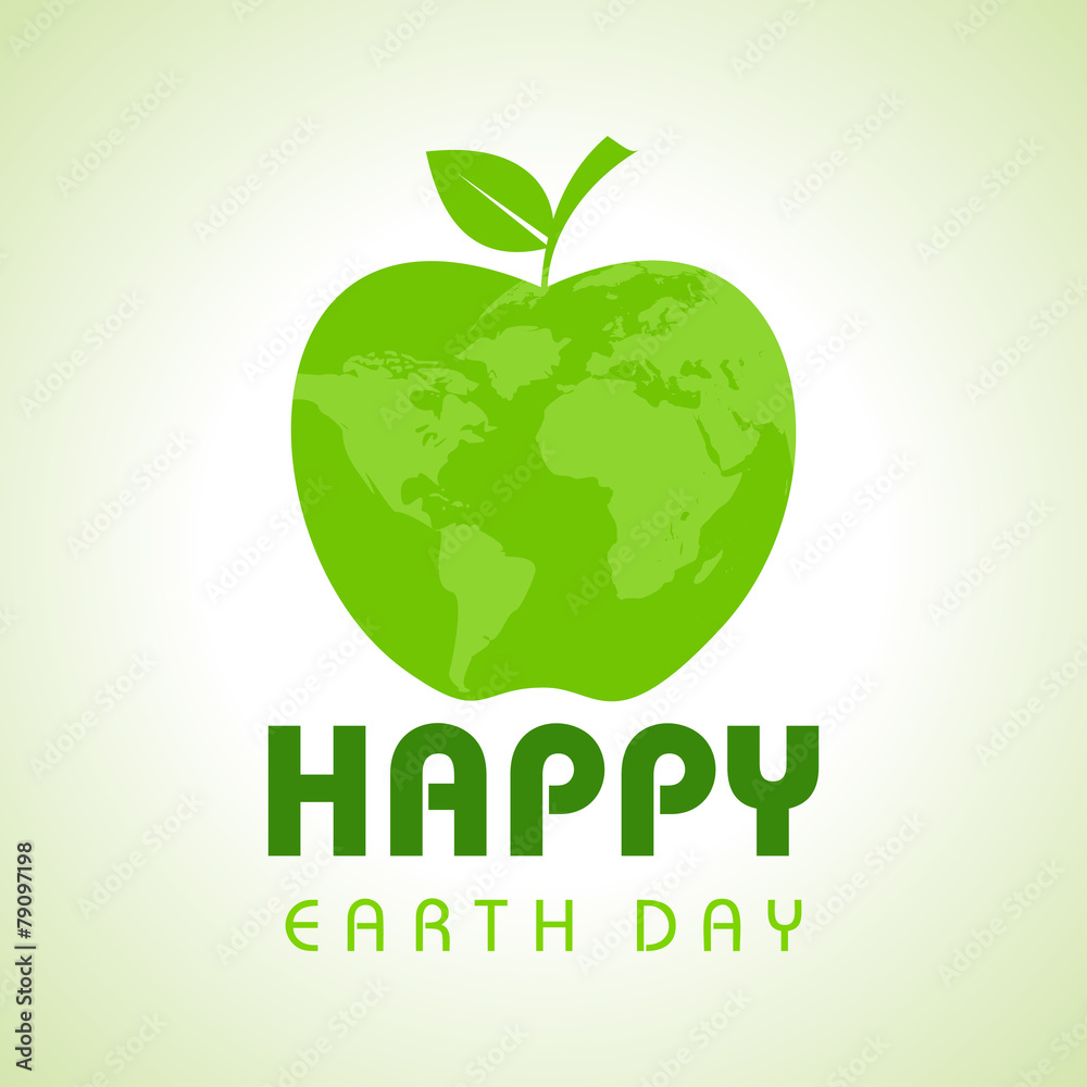 Creative Happy Earth Day Greeting stock vector