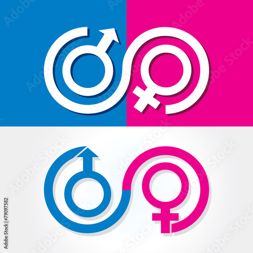 Male and female symbol stock vector
