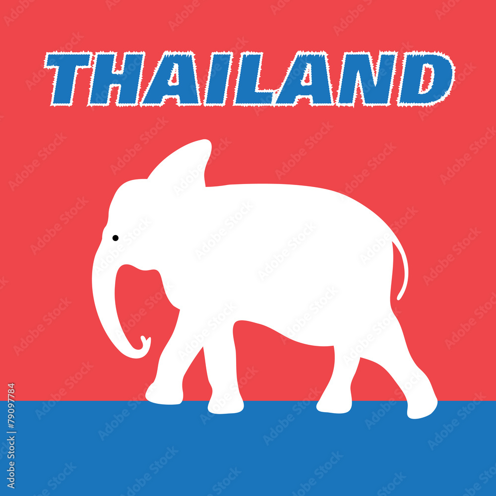 Fototapeta premium Beautiful elephant symbol of Thailand