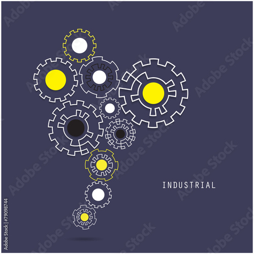 Creative gear abstract vector design banner template. Corporate