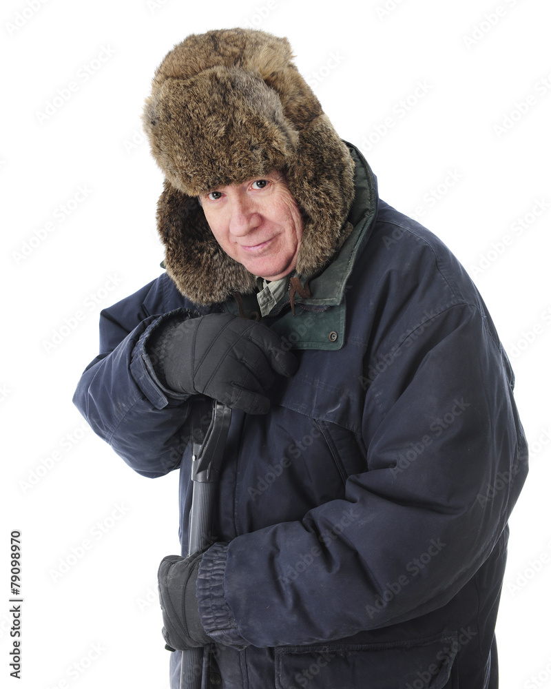 Senior Bunclled for Snow Snoveling Senior Bunclled for Snow Snoveling