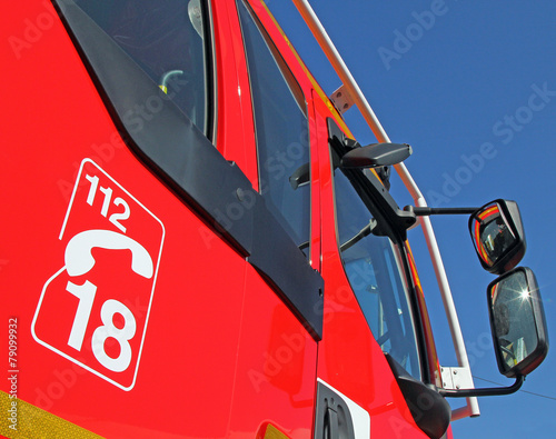 Cabine camion de pompiers