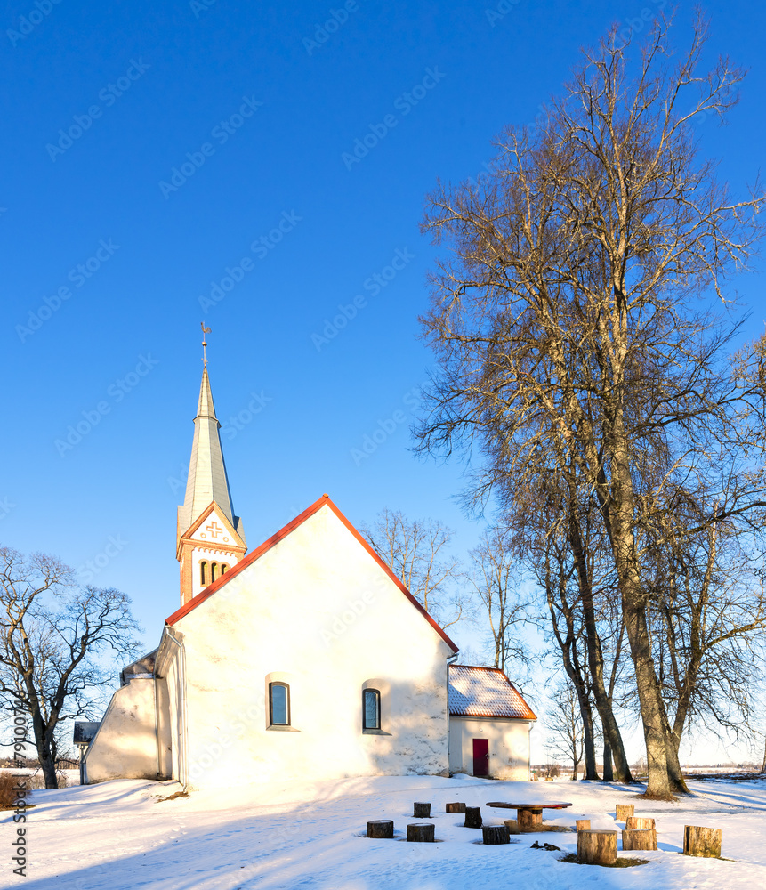 View on the oldest church, Krimulda, Latvia, Europe
