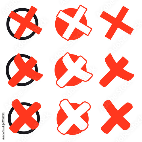 collection red crosses