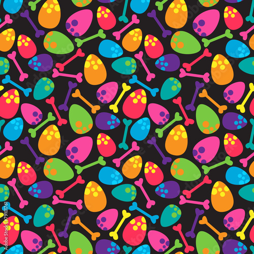 Dinosaur Seamless Tileable Vector Background Pattern 