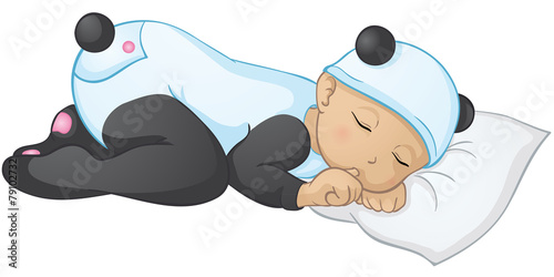 schlafendes Panda-Baby photo