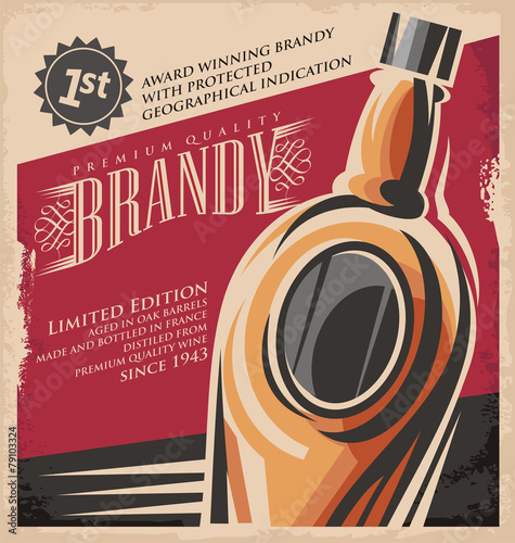 Retro drink creative printed media concept