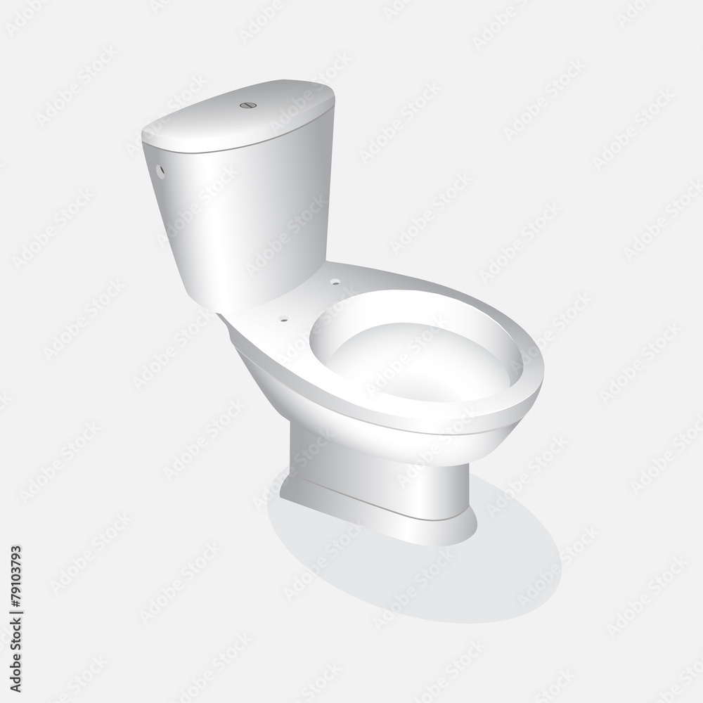Vector toilet bowl realistic Vector toilet bowl realistic