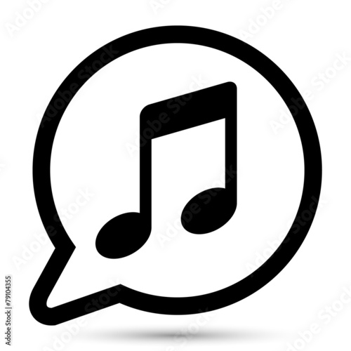 Vector bubble with music icon