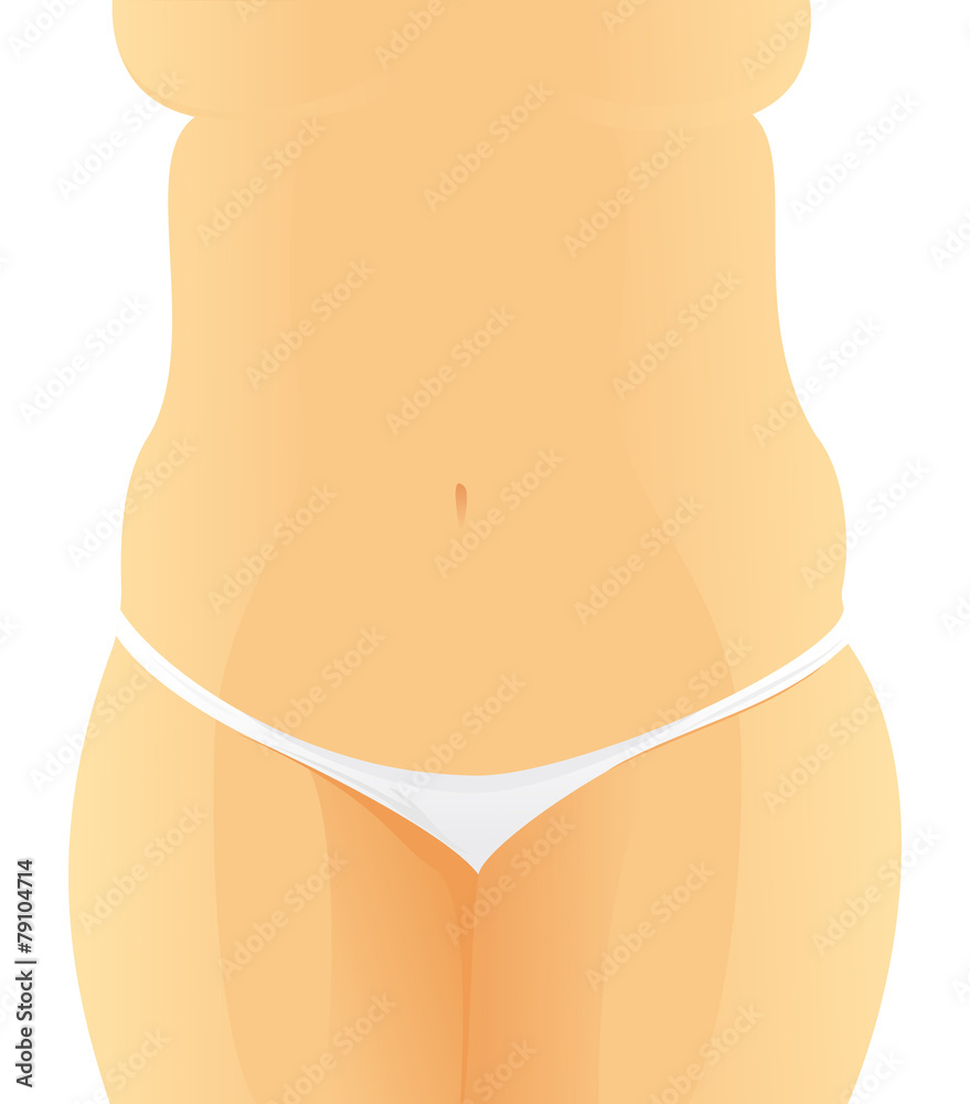 Overweight, fat woman. - obrazy, fototapety, plakaty 