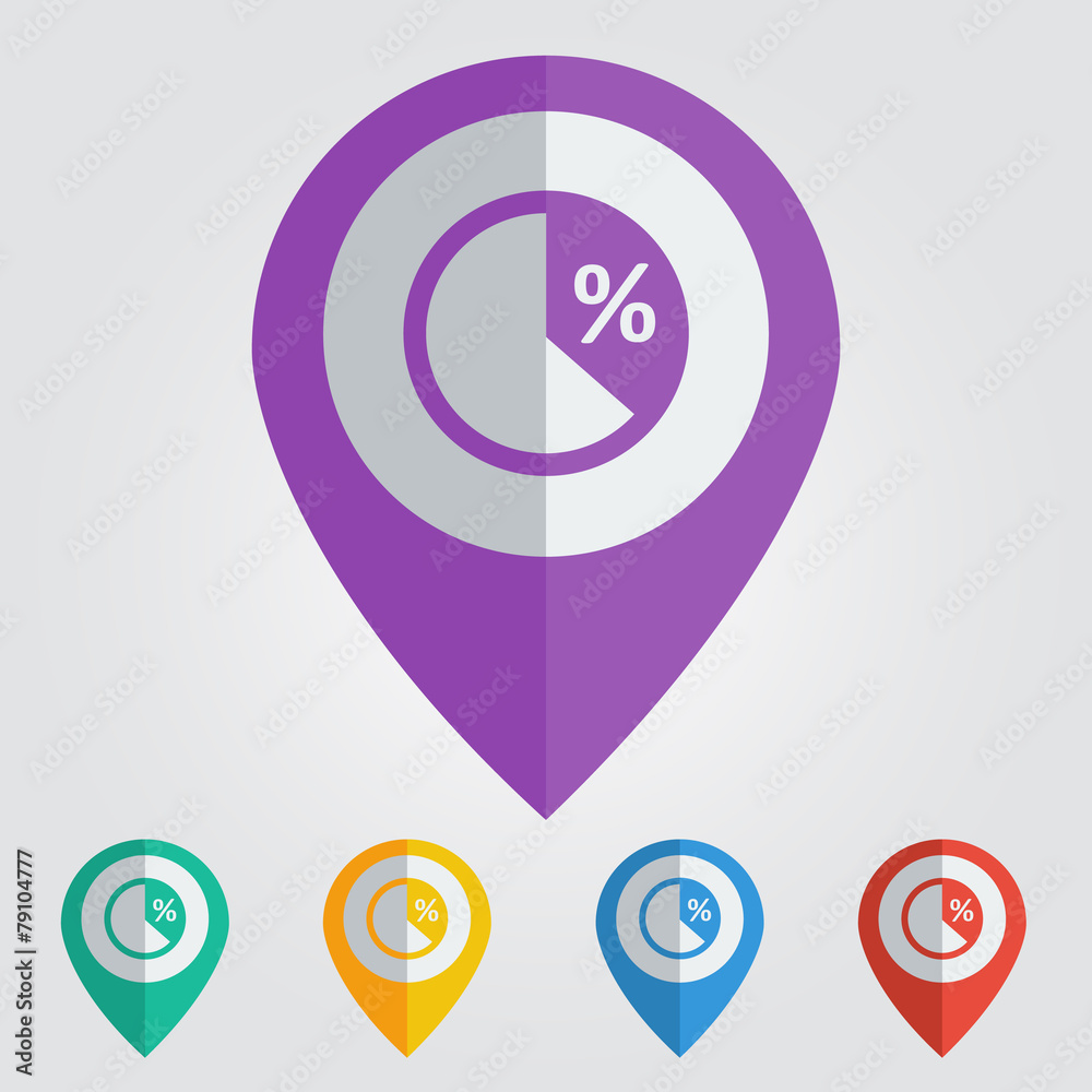 vector pie-graph flat vector pie-graph flat