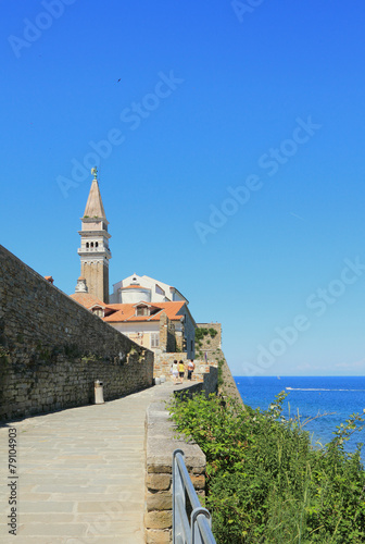 Road to cathedral. Piran, Slovenia