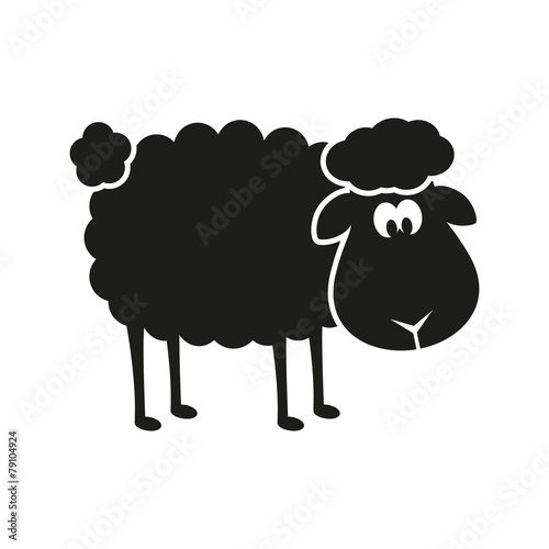 Vector sheep stencil